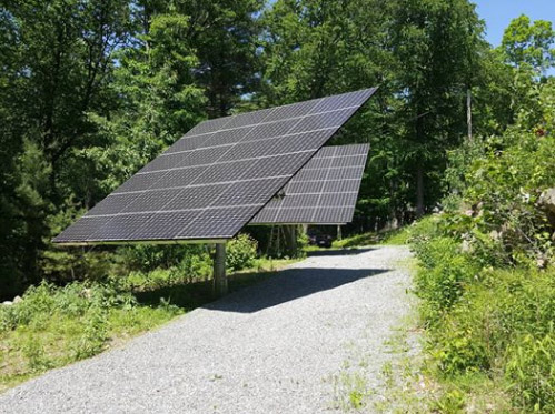 ground mounted tracking solar system in Massachusetts