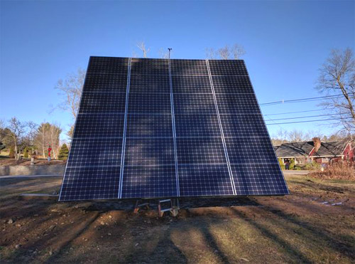 Solar panels tracker system in Foxboro, Massachusetts